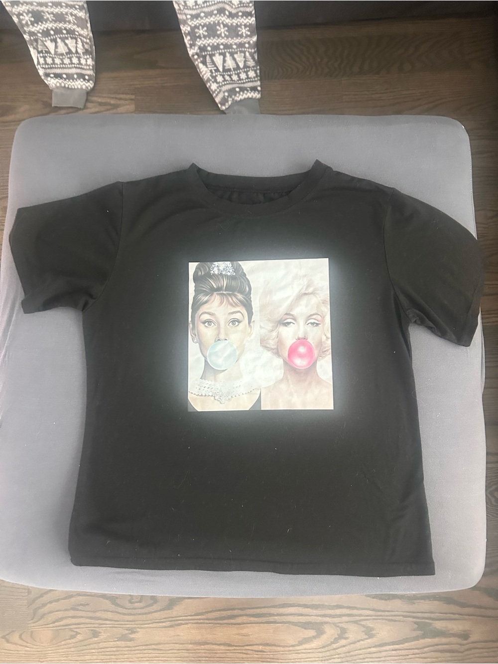 Black Kids Short-Sleeve Graphic Tee with Bubble Gum Icon Print